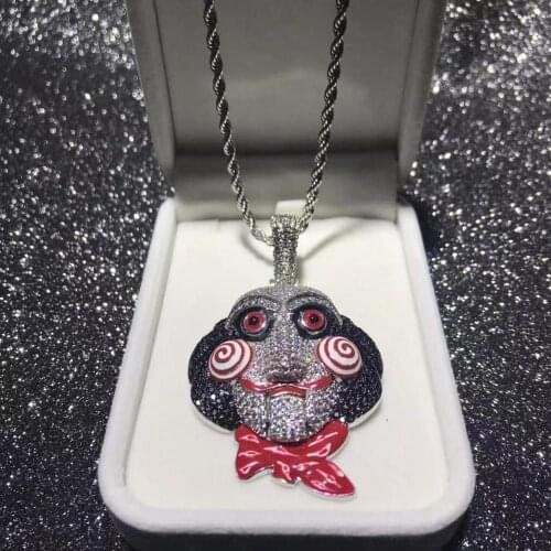 Iced out Jigsaw pendant hiphop wholesale jewelry