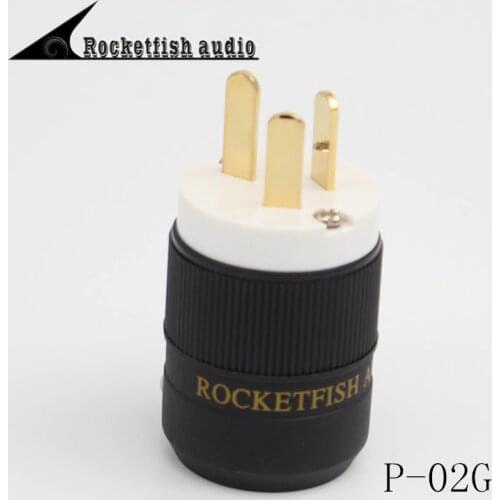 ROCKETFISH Gold-Plated US AC Power Plug & IEC Connector for DIY power cable Amplifier HiFi Audio