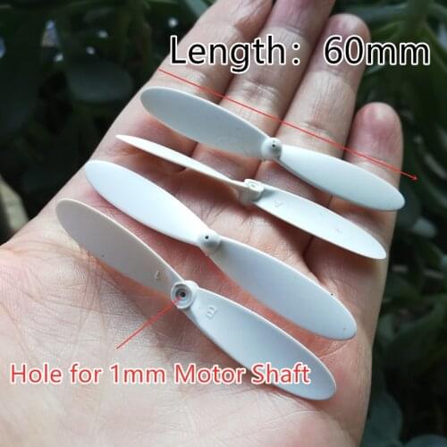 Free Shipping CW CCW 60MM 6CM 1mm Hole Props Propellers Blades Fan For Foam Glider Airplane Quadcopter Drone Toys Spare Parts