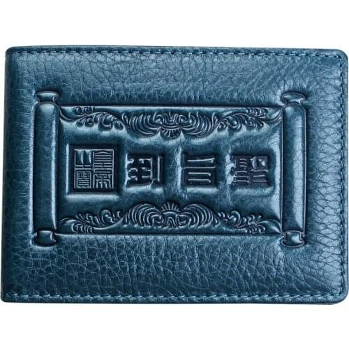 Handmade Real Leather Man Drivers License Cover Genuine Leather Lychee Pattern Driver License Card Holder Photo Holder Bag