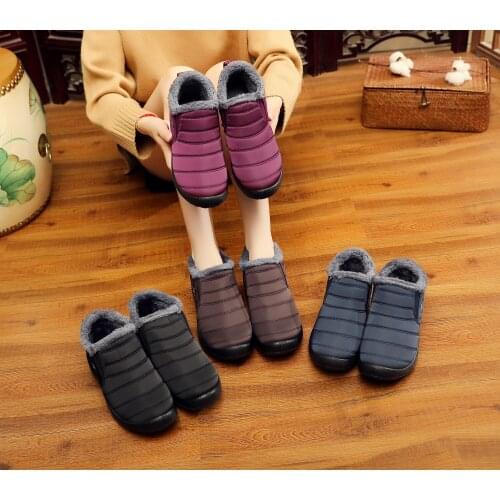 Winter Warm Snow Boots Waterproof Handmade Cotton Shoes Female Large Size 35-43 Womens Boots Ankle Furry Boots Sock Boots