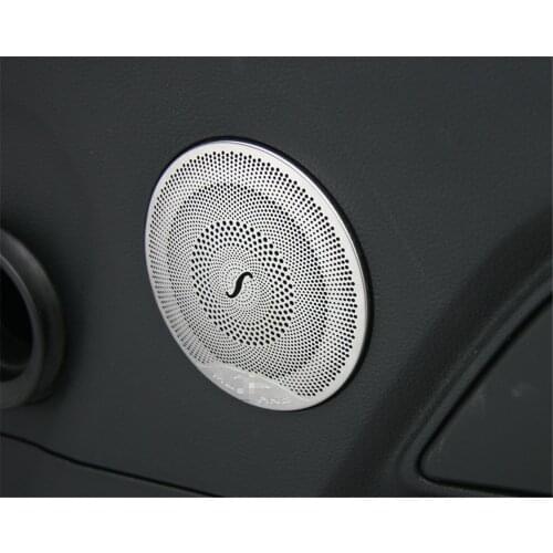 Car Interior Decoration Door speaker cover Stainless Steel for Ford Mustang 2015+ Stylish Decals Car Stickers Brand New