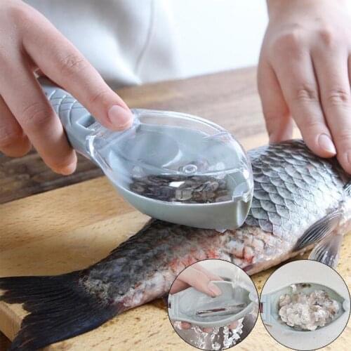 Fish Scale Remover Scaler Scraper Cleaner Kitchen Tool Peeler Gadgets Fish Scaler Clam Opener Fishs Clam Scale Scraper Fish Brus