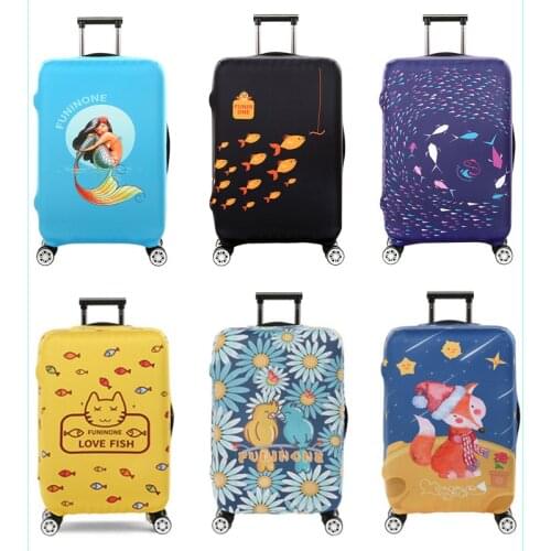 Thicker Travel Luggage Protective Cover Suitcase Case Cover Travel Accessories Elastic Luggage Cover Apply to 18-32inch Suitcase