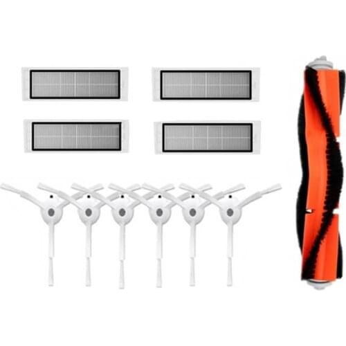 For Xiaomi Roborock S50 S51 S55 S5 S6 Vacuum Cleaner Parts Side Brush+HEPA Filter+Main Brush Roborock Accessories