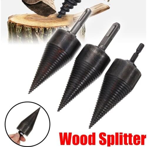 100*42mm Firewood Machine Drill Wood Cone Reamer Punch Driver Drill Bit Split Drilling Tools