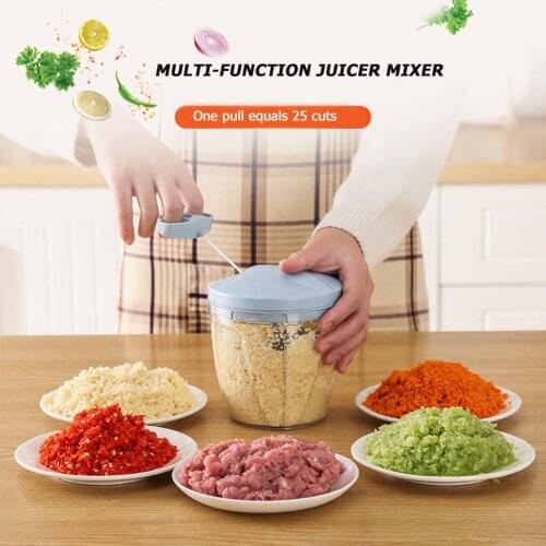 2in1 Multifunctional Manual Meat Grinder juicer Hand Food String vegetable Chopper Mixer Blender Shredders Kitchen Accessories