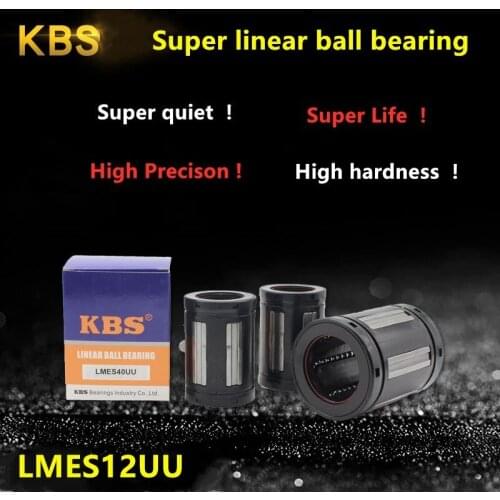 50pcs KBS super Linear Bearing LMES12UU 12*22*32mm Plastic linear ball bearings bushing for 12mm linear rod shaft CNC parts