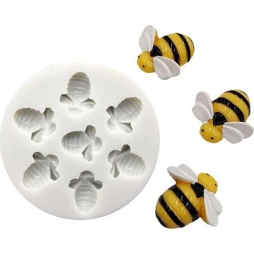 7 Cups Non-stick Muffin Pan Honey Bee Shape Baking Mould Cake Mould Cupcake Pan Silicone Material Cake Pan Dessert Mould N0PA
