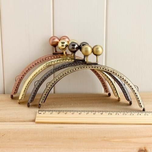 K075 big Bead head clasp hasp 15CM arc shaped semicircle purse frame DIY Kiss lock bag coin purse accessories 3pcs/lot
