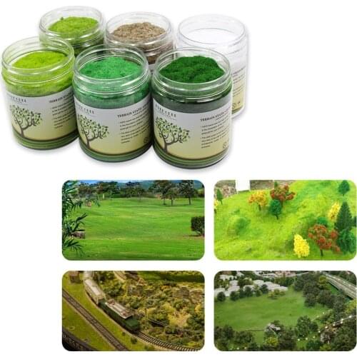 210G 3mm Electrostatic Grass Static Grass Powder Flock Turf Flock Lawn Nylon Mixed 6 Colors Model CFA5