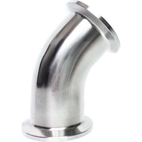 45 Degree Elbow Pipe Fitting 51mm O/D 2" Tri Clamp 304 Stainless Steel Sanitary Ferrule For Homebrew Flange
