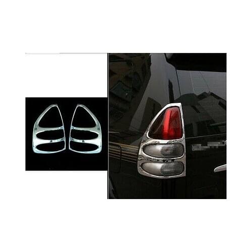 Chrome Rear Tail Light Lamp Cover Trim For Toyota Prado Fj120 2003-2009