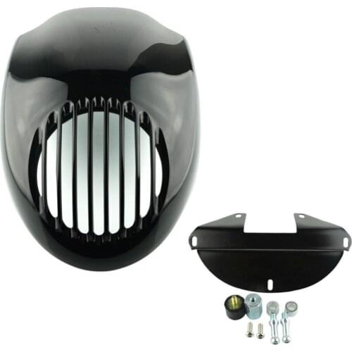 Motorcycle Visor Grill Front Cowl Fork Mount Headlight Fairing Mask for Harley Sportster Dyna XL FX 883 1200