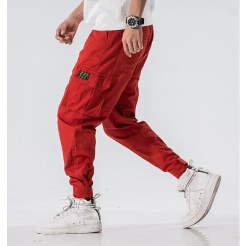 Men Overalls Outdoor Cotton Blend Multi-pocket Loose Pants Male Trekking Camping Climbing Fishing Wear-resistant Sports Trousers