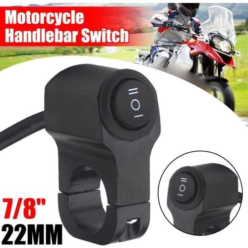New Aluminum Alloy Motorcycle Handlebar Headlight Switch Three-position Waterproof Switch 12V Fog Spotlight Retro Switch