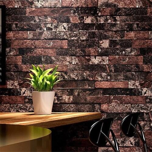 Beibehang Vintage brick wallpaper imitation brick stereo antique marble coffee restaurant wallpaper brick stone papel de parede