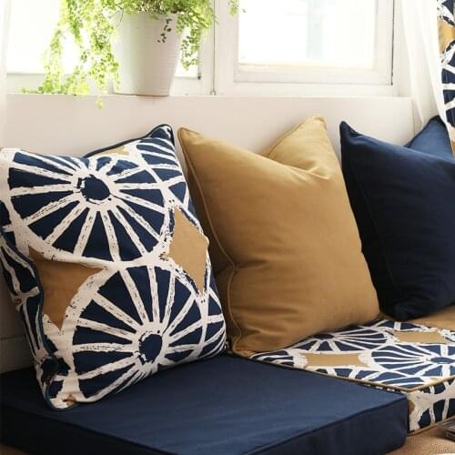 Original Design Cotton Cushion Cover Wheel Printed Pillow Case Cover Sofa Chair Home Decor Without Stuffing