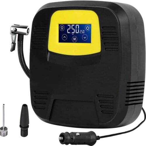 Portable Tire Inflator for Car Air Compressor Tire Inflation Compressor DC12V LED Lights for Car LED Press Screen