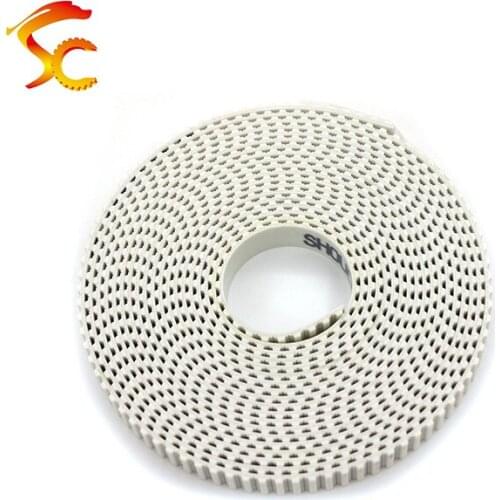 High Quality 20meters T5 25MM PU open belt T5 timing belt width 25mm Pitch 5mm white Polyurethane with steel core Free shipping