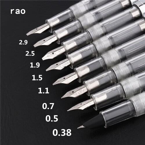 Luxury quality 990 Transparent white 0.38/0.5/0.7/1.1/1.5/1.9/2.5/2.9mm Fountain Pen School office stationery ink Art pens