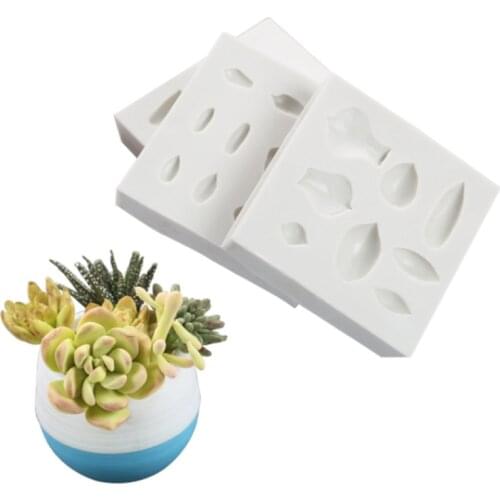 Succulents Silicone Mold Fondant Cake Decorating Tools Silicone Molds Sugarcrafts Chocolate Baking Tools For Cakes Gumpaste Form