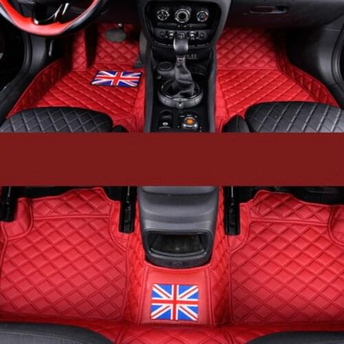 Special Full Covered No Odor Waterproof Carpet Durable Car Floor Mats for Mini Cooper Clubman F54 F55 with Union Jack Union Flag