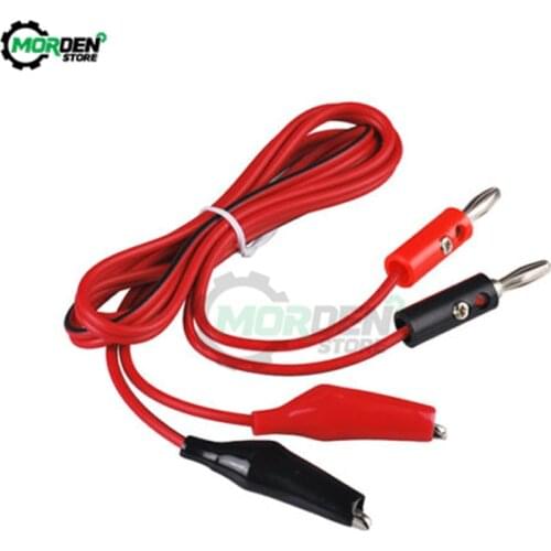 1Pair 1M Double Red and Black Banana plug Clips Crocodile Cable Alligator Jumper Wire Test Leads