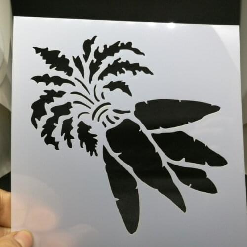 13*13 Carrot Layering Stencils for Diy scrapbook/photo album Decorative Embossing coloring,painting stencil,home decor