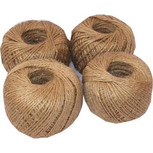 20pcs/lot natural DIY jute twine/cords (1.5mm) 100m/ball Event Supplies Drawstring Rustic Decor Wedding Home Vintage Decoration