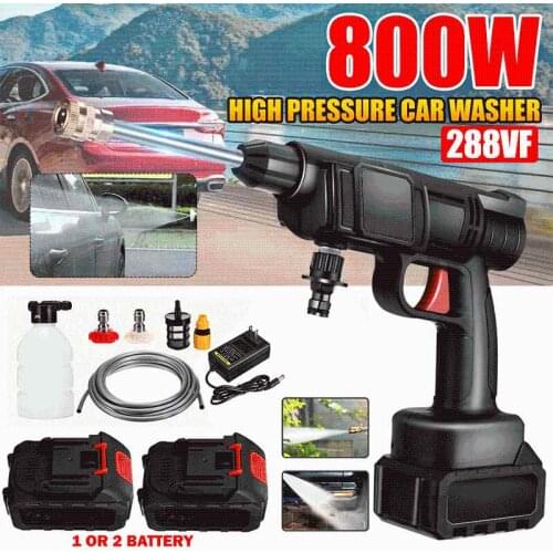 288VF Car Washer Shower High-Pressure Wireless Washer Spray Water Gun Cleaner Wash Pressure Water Nozzle Cleaning Machine Home