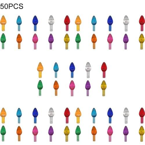 50 Pcs Ceramic Christmas Tree Replacement Bulbs DIY Crystal Gadgets for Christmas Festival Party Decoration Light Accessories