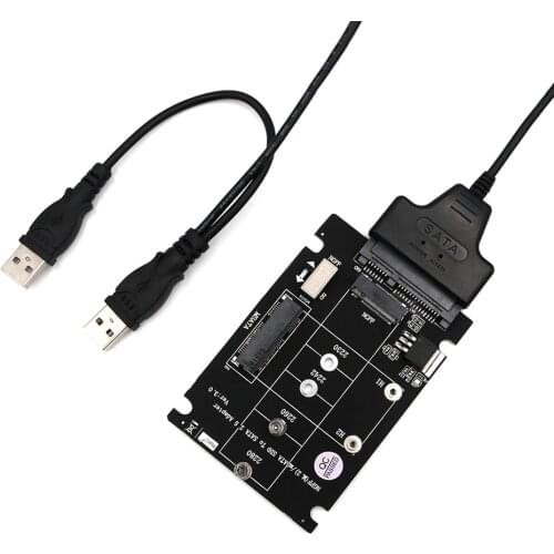 H1111Z Add On Card SSD MSATA & M.2 SSD USB Adapter MSATA NGFF M.2 Adapter USB SATA Cable USB M.2 Card Adpater for PC Desktop NEW