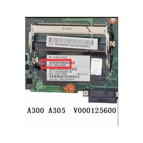 Free Shipping For Toshiba A300 A305 Series Laptop Motherboard V000125600 6050A2169401 100% fully tested