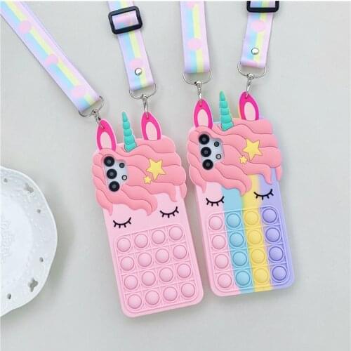 For samsung galaxy A10E A11 A12 A20 A30 A50 A21 A31 A51 A71 A32 A01 S9 S10 S20 S21 Plus Note20 9 10 Ultra Cute Bubble Phone case