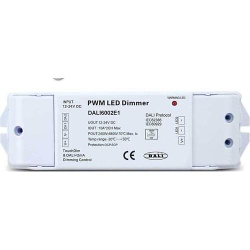 DALI6002E1 Constant Voltage DALI Dimmer Decoder Series , 12V-24VDC 5A x 2 channel led driver dimmer