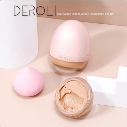 DEROL 4 color Lightweight Foundation Cream Cover Brightening Moisturize Liquid Foundation Concealer with Makeup TSLM2