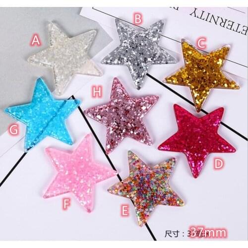 Cabochons Glitter Stars Resin Flatback Cabochon Scrapbook 10pcs big Starfish Sparkling Kawaii DIY Embellishments Accessories
