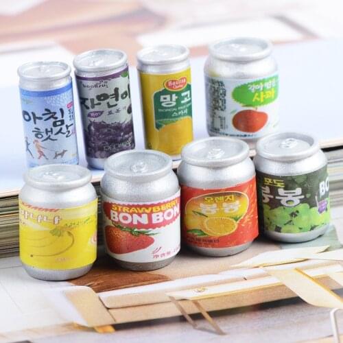 8pcs 1/12 Dollhouse Miniature Drink Beverage Can Pretend Play blyth Pullip OB11 Doll Kitchen Toy Accessories