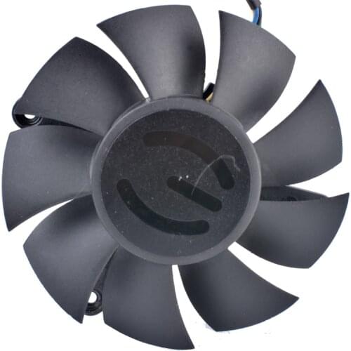 Free shipping Original DASB0815B2U DC12V 0.6A 74mm 4Wires 4Pin For ZOTAC GTX560TI Graphics Card Cooler Cooling Fan