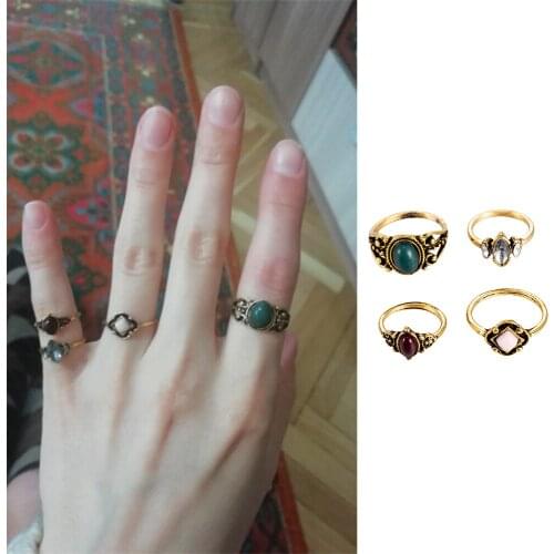 Men Women Jewelry Party Accessories Goth Ring Temperament Three Finger Conjoined Ring New Trend Set Ring Hip Hop Punk Open Ring