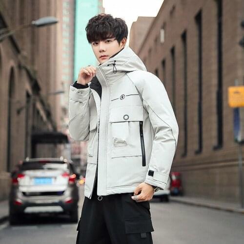 2022 Autumn and Winter Mens Hooded Casual down Jacket Youth Thickened White Duck down Jacket down Jacket