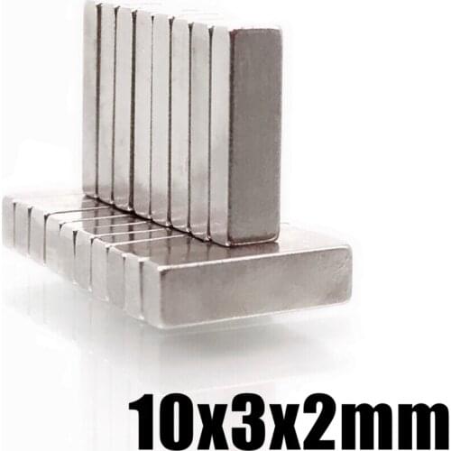20/50/100/500/1000Pcs 10x3x2 Neodymium Magnet 10*3*2 NdFeB Magnets Block Super Powerful Strong Permanent Magnetic imanes Block