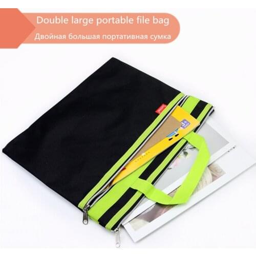 2017 new zipper Oxford cloth document file bag large sizes waterproof double layer holder computer folders filling products