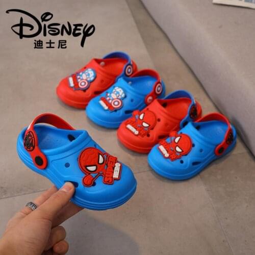 Captain America Girl Beach Slippers Children Sandals Summer Cartoon Kids Shoes EVA Resistance Breathable Antislip Baby Disney