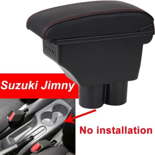 For Suzuki Jimny armrest box universal car center console caja modification accessories double raised with USB No installation