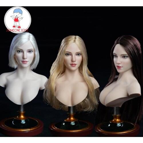 SUPER DUCK 1/6 SDH018 Sweet Girl Head Sculpt Europe Female Pale Skin Head Sculpt Blonde Hair for 12'' TBLeague Sparta Figure