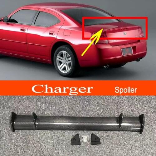Charger 2006-2010 Real Carbon Fiber GT-style Car-styling Sporty Rear Trunk Wing Spoiler for Dodge Charger 2006-2010 Sedan