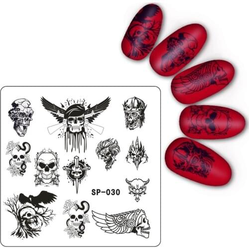 1PC SP cartoon design nail art image plate nail template nail beauty tools nail stencil dia 6cm*6cm