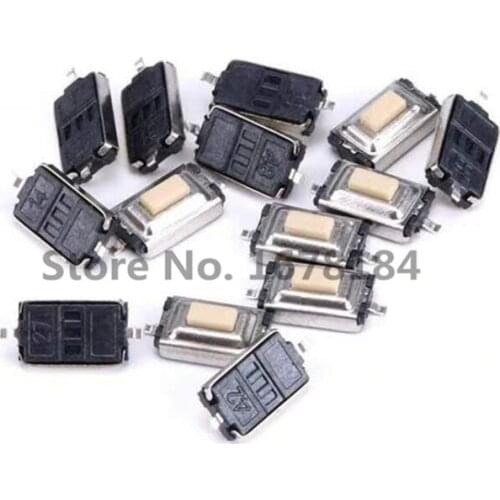 100pcs 3*6*2.5mm 3*6*2.5H 3x6x2.5mm SMD White Push Button Switch Microswitch Tact Switch